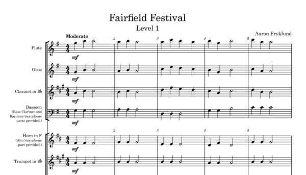 Fairfield Festival (Level 1) - Score